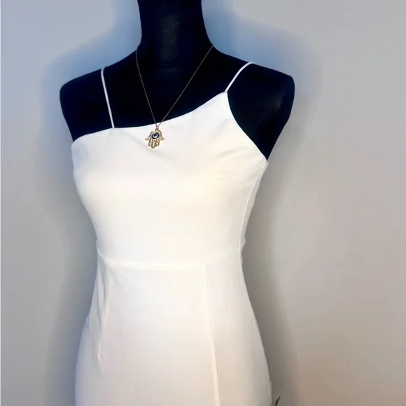Lulu's Asymmetrical Classy White Mini Dress - Picture 7 of 10